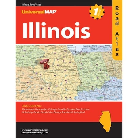 Universal Map Group Llc Universal Map 762565217 Illinois Road Atlas & Travel Guide 762565217